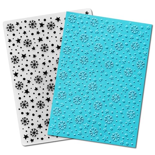 DIYology Schneeflocken-Textur-Prägeschablone für Kartenherstellung, Prägeschablone für Papierbasteln, Scrapbooking, Dekoration von DIYology