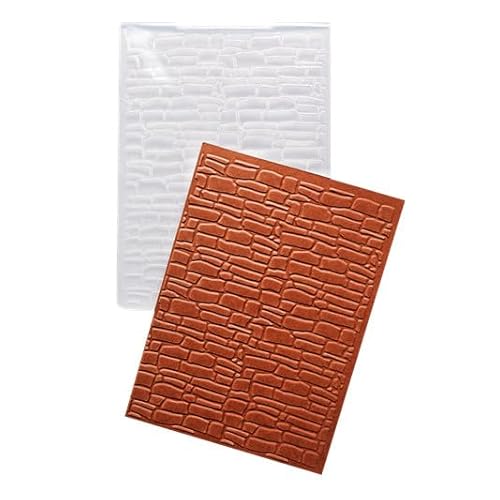 DIYology Ziegelmuster-Prägeschablonen für Kartenherstellung, Ziegelmauer-Prägeschablone für Bastelarbeiten, Scrapbooking, Polymer-Ton-Dekoration von DIYology