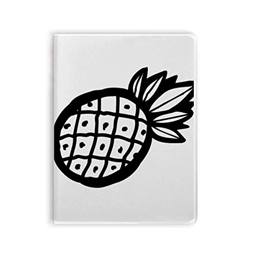 Black PineFruit Notizbuch mit Gummieinband, weicher Einband, Tagebuch von DIYthinker