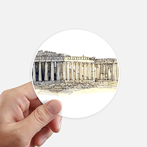 DIYthinker Akropolis von Athen von Griechenland Runde Sticker 10Cm Wand Koffer Laptop Motobike Aufkleber 8Pcs Diameter 10cm Mehrfarbig von DIYthinker