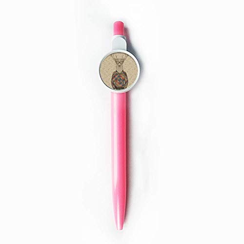 DIYthinker Brille Hirsch Tier künstlerischer Effekt bunt einziehbarer Kugelschreiber Roller Ball Pen blau von DIYthinker