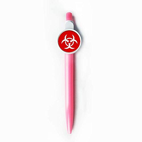 DIYthinker Infektionsroter quadratischer Warnmarkierer, einziehbarer Kugelschreiber, blau von DIYthinker