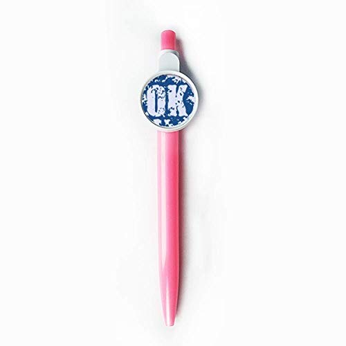 DIYthinker OK Design Kugelschreiber, rund, Illustrationsmuster, einziehbar, Blau DIYthinker OK Design Kugelschreiber, rund, Illustrationsmuster, einziehbar, Blau von DIYthinker
