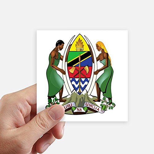 DIYthinker Tansania Afrika National Emblem Stickers 10Cm Wand Koffer Laptop Motobike Aufkleber 8Pcs 10cm x 10cm Mehrfarbig von DIYthinker