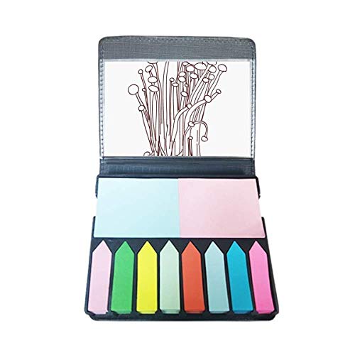 Flammulina Velutipes Pilzmuster, selbstklebende Notizen, Farbe, Seitenmarker-Box von DIYthinker