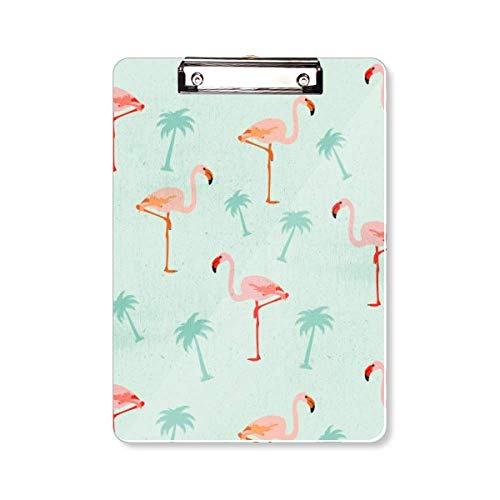 Klemmbrett mit Flamingo-Muster, A4, Rosa von DIYthinker