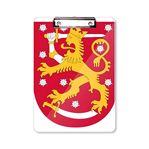 Klemmbrett mit Nationalemblem von Finnland, Europa, A4 von DIYthinker