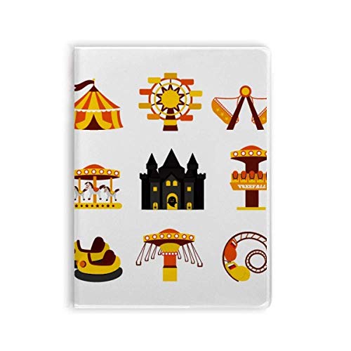 Notizbuch mit farbigen Illustrationen für Freizeitparkeinrichtungen, gummierter Einband, Tagebuch mit weichem Einband von DIYthinker