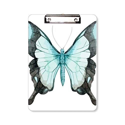 Schmetterling mit blauen Flügeln Klemmbrett Ordner Schreibblock Trägerplatte A4 von DIYthinker