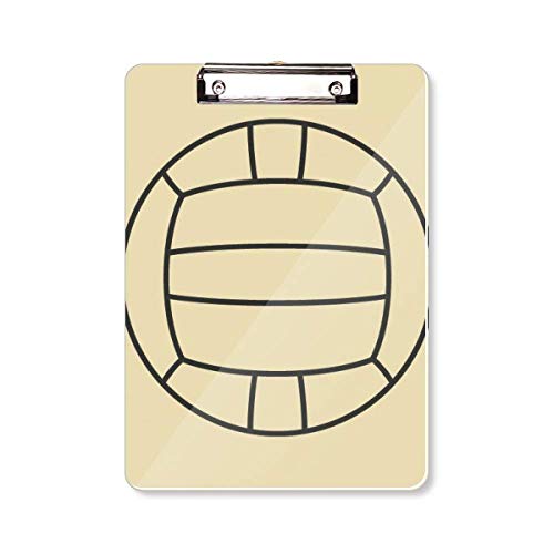 Volleyball Sport Linienzeichnung Muster Klemmbrett Ordner Schreibblock Trägerplatte A4 von DIYthinker