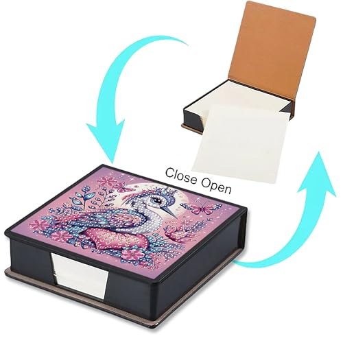 DIZAKIM 1 Piece DIY Diamond Painting Irregular Diamonds - Black Faux Leather Notebook 160 Pages - Home, Office & School Supplies Creative Crafts - Perfect Holiday Gift for Lovers (Colourful birds) von DIZAKIM