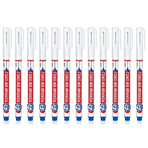 12 Pcs 20mm Long-Nib Marker Pens Deep Reach Marker Long Nose Tiles Marker Pens Oil-based Carpenter Marker for Furniture 12 pcs 20mm long-nib marker pens quick-drying oil-based marker pen for von DIdaey