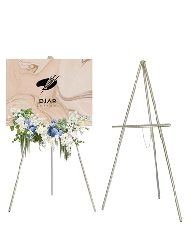 DJAR 160 cm Holz-Staffelei für Schilder, doppelte Verwendung, verstellbare Höhe, Holzboden-Staffelei für Hochzeit, Willkommensbrett, Poster, Bild, Foto (Grün, 1pc) von DJAR