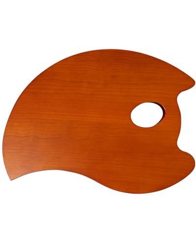 DJAR Holz Farbpalette Künstler Kunstpaletten zum Malen 40,6 x 30,5 cm Premium Kirschholz für Acryl Ölgemälde von DJAR