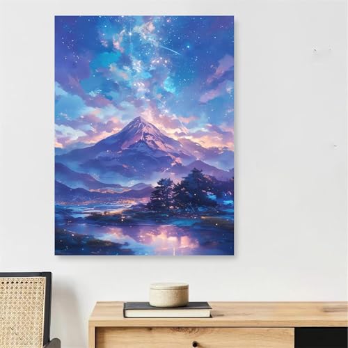 Bergspitze Malen Nach Zahlen Erwachsene mit Rahmen, Malen Nach Zahlen Erwachsene Landschaft, Ölgemälde Kit mit Pinseln + Acrylfarbe + 30x40cm Leinwand Knitterfreie, Zimmer Deko Schlafzimmer,Model170 Bergspitze Malen Nach Zahlen Erwachsene mit Rahmen, Malen Nach Zahlen Erwachsene Landschaft, Ölgemälde Kit mit Pinseln + Acrylfarbe + 30x40cm Leinwand Knitterfreie, Zimmer Deko Schlafzimmer,Model170 von DJCZSCC