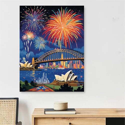 Brooklyn Bridge Malen Nach Zahlen Erwachsene mit Rahmen, Malen Nach Zahlen Erwachsene Feuerwerk, DIY Ölgemälde Kit mit Pinseln + Acrylfarbe + 30x40cm Leinwand Knitterfreie, Deko Schlafzimmer,Model182 Brooklyn Bridge Malen Nach Zahlen Erwachsene mit Rahmen, Malen Nach Zahlen Erwachsene Feuerwerk, DIY Ölgemälde Kit mit Pinseln + Acrylfarbe + 30x40cm Leinwand Knitterfreie, Deko Schlafzimmer,Model182 von DJCZSCC