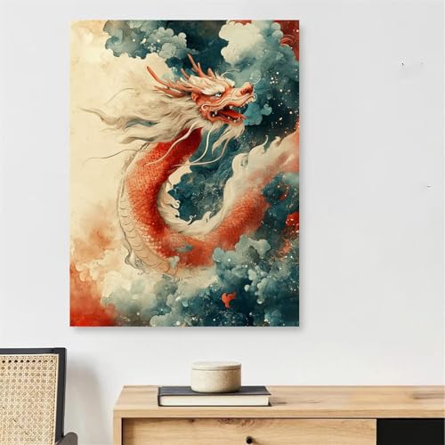 Drachen Malen Nach Zahlen Erwachsene mit Rahmen, Malen Nach Zahlen Erwachsene Tier, DIY Handgemalt Ölgemälde Kit mit Pinseln + Acrylfarbe + 30x40cm Leinwand Knitterfreie, Deko Schlafzimmer,Model194 Drachen Malen Nach Zahlen Erwachsene mit Rahmen, Malen Nach Zahlen Erwachsene Tier, DIY Handgemalt Ölgemälde Kit mit Pinseln + Acrylfarbe + 30x40cm Leinwand Knitterfreie, Deko Schlafzimmer,Model194 von DJCZSCC
