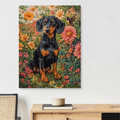 Hund Malen Nach Zahlen Erwachsene mit Rahmen, Malen Nach Zahlen Erwachsene Tier, DIY Handgemalt Ölgemälde Kit mit Pinseln + Acrylfarbe + 20x30cm Leinwand Knitterfreie, Deko Schlafzimmer,Model134 Hund Malen Nach Zahlen Erwachsene mit Rahmen, Malen Nach Zahlen Erwachsene Tier, DIY Handgemalt Ölgemälde Kit mit Pinseln + Acrylfarbe + 20x30cm Leinwand Knitterfreie, Deko Schlafzimmer,Model134 von DJCZSCC