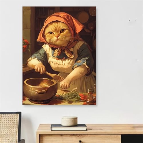 Küche Malen Nach Zahlen Erwachsene mit Rahmen, Malen Nach Zahlen Erwachsene Katze, DIY Handgemalt Ölgemälde Kit mit Pinseln + Acrylfarbe + 50x70cm Leinwand Knitterfreie, Deko Schlafzimmer,Model185 Küche Malen Nach Zahlen Erwachsene mit Rahmen, Malen Nach Zahlen Erwachsene Katze, DIY Handgemalt Ölgemälde Kit mit Pinseln + Acrylfarbe + 50x70cm Leinwand Knitterfreie, Deko Schlafzimmer,Model185 von DJCZSCC