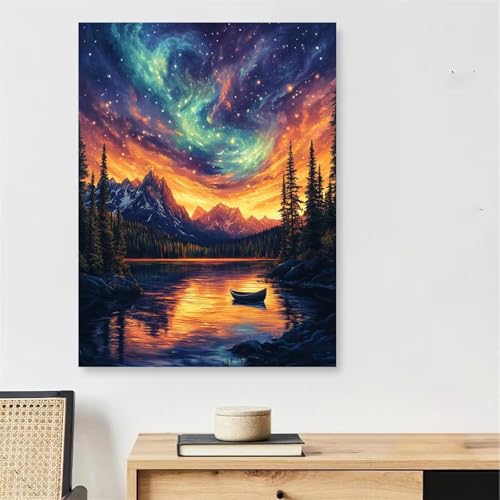 Landschaft Malen Nach Zahlen Erwachsene mit Rahmen, Malen Nach Zahlen Erwachsene Sternenhimmel, DIY Ölgemälde Kit mit Pinseln + Acrylfarbe + 90x150cm Leinwand Knitterfreie, Deko Schlafzimmer,Model968 Landschaft Malen Nach Zahlen Erwachsene mit Rahmen, Malen Nach Zahlen Erwachsene Sternenhimmel, DIY Ölgemälde Kit mit Pinseln + Acrylfarbe + 90x150cm Leinwand Knitterfreie, Deko Schlafzimmer,Model968 von DJCZSCC