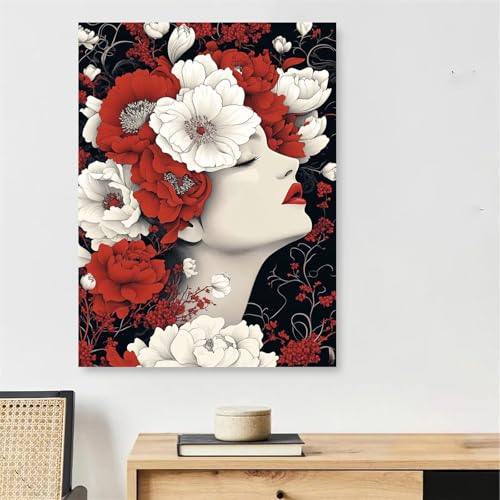Malen Nach Zahlen Blume Paint by Numbers Frau Malen Nach Zahlen Erwachsene mit Rahmen 90x150cm Knitterfreie Leinwand Ölgemälde Bastelset mit 3 Pinseln für Zimmer Deko, Geschenke für Frauen,Model129 Malen Nach Zahlen Blume Paint by Numbers Frau Malen Nach Zahlen Erwachsene mit Rahmen 90x150cm Knitterfreie Leinwand Ölgemälde Bastelset mit 3 Pinseln für Zimmer Deko, Geschenke für Frauen,Model129 von DJCZSCC