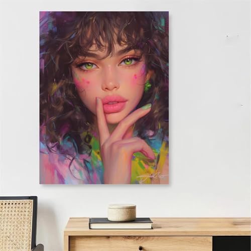 Malen Nach Zahlen Erwachsene Frau, Farbe Malen Nach Zahlen mit Rahmen 50x70cm Leinwand, DIY Painting by Numbers Adults Handgemalt Ölgemälde mit 3 Pinseln und Acrylfarbe, Wanddeko Wohnzimmer,Model130 Malen Nach Zahlen Erwachsene Frau, Farbe Malen Nach Zahlen mit Rahmen 50x70cm Leinwand, DIY Painting by Numbers Adults Handgemalt Ölgemälde mit 3 Pinseln und Acrylfarbe, Wanddeko Wohnzimmer,Model130 von DJCZSCC