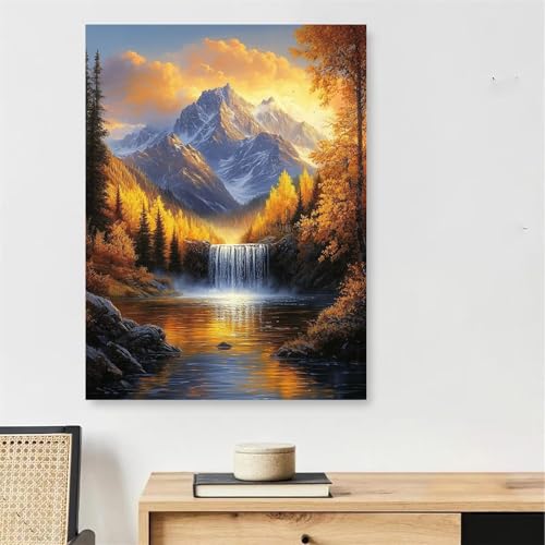 Malen Nach Zahlen Erwachsene Landschaft, Bergspitze Malen Nach Zahlen mit Rahmen 90x150cm, Painting by Numbers Adults Handgemalt Ölgemälde mit 3 Pinseln und Acrylfarbe, Wanddeko Wohnzimmer,Model169 Malen Nach Zahlen Erwachsene Landschaft, Bergspitze Malen Nach Zahlen mit Rahmen 90x150cm, Painting by Numbers Adults Handgemalt Ölgemälde mit 3 Pinseln und Acrylfarbe, Wanddeko Wohnzimmer,Model169 von DJCZSCC