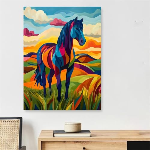Malen Nach Zahlen Erwachsene Pferd, Abstrakt Malen Nach Zahlen mit Rahmen 15x20cm, DIY Painting by Numbers Adults Handgemalt Ölgemälde Kit mit 3 Pinseln und Acrylfarbe, Wanddeko Wohnzimmer,Model157 Malen Nach Zahlen Erwachsene Pferd, Abstrakt Malen Nach Zahlen mit Rahmen 15x20cm, DIY Painting by Numbers Adults Handgemalt Ölgemälde Kit mit 3 Pinseln und Acrylfarbe, Wanddeko Wohnzimmer,Model157 von DJCZSCC