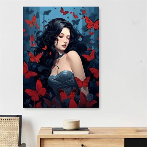 Malen Nach Zahlen Erwachsene Schmetterling, Mädchen Malen Nach Zahlen mit Rahmen 20x30cm, DIY Painting by Numbers Adults Handgemalt Ölgemälde mit 3 Pinseln und Acrylfarbe, Wanddeko Wohnzimmer,Model127 Malen Nach Zahlen Erwachsene Schmetterling, Mädchen Malen Nach Zahlen mit Rahmen 20x30cm, DIY Painting by Numbers Adults Handgemalt Ölgemälde mit 3 Pinseln und Acrylfarbe, Wanddeko Wohnzimmer,Model127 von DJCZSCC