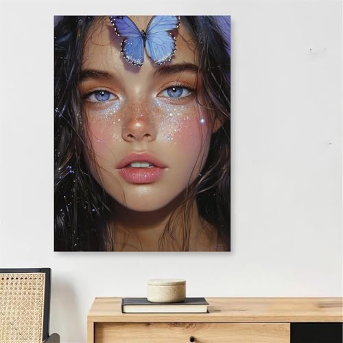 Malen Nach Zahlen Erwachsene Schmetterling, Mädchen Malen Nach Zahlen mit Rahmen 30x40cm, DIY Painting by Numbers Adults Handgemalt Ölgemälde mit 3 Pinseln und Acrylfarbe, Wanddeko Wohnzimmer,Model133 Malen Nach Zahlen Erwachsene Schmetterling, Mädchen Malen Nach Zahlen mit Rahmen 30x40cm, DIY Painting by Numbers Adults Handgemalt Ölgemälde mit 3 Pinseln und Acrylfarbe, Wanddeko Wohnzimmer,Model133 von DJCZSCC
