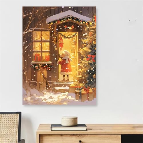Malen Nach Zahlen Erwachsene Weihnachten, Geschenk Malen Nach Zahlen mit Rahmen 40x50cm, DIY Painting by Numbers Adults Handgemalt Ölgemälde mit 3 Pinseln und Acrylfarbe, Wanddeko Wohnzimmer,Model193 Malen Nach Zahlen Erwachsene Weihnachten, Geschenk Malen Nach Zahlen mit Rahmen 40x50cm, DIY Painting by Numbers Adults Handgemalt Ölgemälde mit 3 Pinseln und Acrylfarbe, Wanddeko Wohnzimmer,Model193 von DJCZSCC