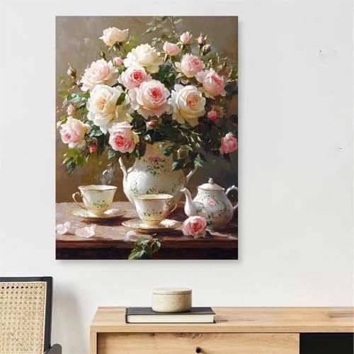Malen Nach Zahlen Erwachsene Weiße Blumen, Anlage Malen Nach Zahlen mit Rahmen 70x100cm, DIY Painting by Numbers Adults Handgemalt Ölgemälde mit 3 Pinseln und Acrylfarbe, Wanddeko Wohnzimmer,Model166 Malen Nach Zahlen Erwachsene Weiße Blumen, Anlage Malen Nach Zahlen mit Rahmen 70x100cm, DIY Painting by Numbers Adults Handgemalt Ölgemälde mit 3 Pinseln und Acrylfarbe, Wanddeko Wohnzimmer,Model166 von DJCZSCC