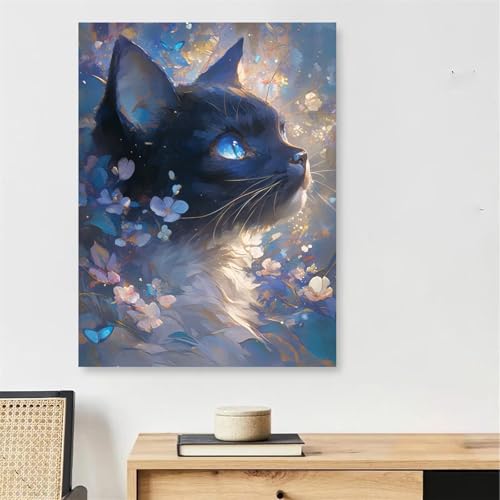 Malen Nach Zahlen Katze Paint by Numbers Blume Malen Nach Zahlen Erwachsene mit Rahmen 45x60cm Knitterfreie Leinwand Ölgemälde Bastelset mit 3 Pinseln für Zimmer Deko, Geschenke für Frauen,Model147 Malen Nach Zahlen Katze Paint by Numbers Blume Malen Nach Zahlen Erwachsene mit Rahmen 45x60cm Knitterfreie Leinwand Ölgemälde Bastelset mit 3 Pinseln für Zimmer Deko, Geschenke für Frauen,Model147 von DJCZSCC