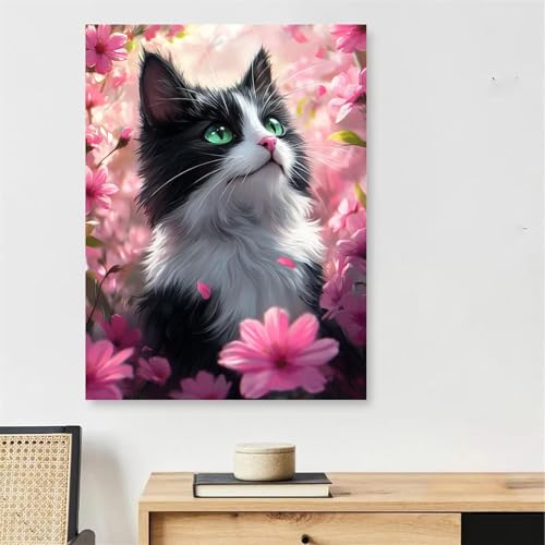 Malen Nach Zahlen Katze Paint by Numbers Rosa Blume Malen Nach Zahlen Erwachsene mit Rahmen 60x90cm DIY Knitterfreie Ölgemälde Bastelset mit 3 Pinseln für Zimmer Deko, Geschenke für Frauen,Model135 Malen Nach Zahlen Katze Paint by Numbers Rosa Blume Malen Nach Zahlen Erwachsene mit Rahmen 60x90cm DIY Knitterfreie Ölgemälde Bastelset mit 3 Pinseln für Zimmer Deko, Geschenke für Frauen,Model135 von DJCZSCC