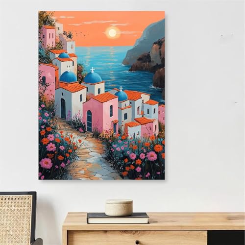 Malen Nach Zahlen Landschaft Paint by Numbers Stadt Malen Nach Zahlen Erwachsene mit Rahmen 90x150cm DIY Knitterfreie Ölgemälde Bastelset mit 3 Pinseln für Zimmer Deko, Geschenke für Frauen,Model189 Malen Nach Zahlen Landschaft Paint by Numbers Stadt Malen Nach Zahlen Erwachsene mit Rahmen 90x150cm DIY Knitterfreie Ölgemälde Bastelset mit 3 Pinseln für Zimmer Deko, Geschenke für Frauen,Model189 von DJCZSCC
