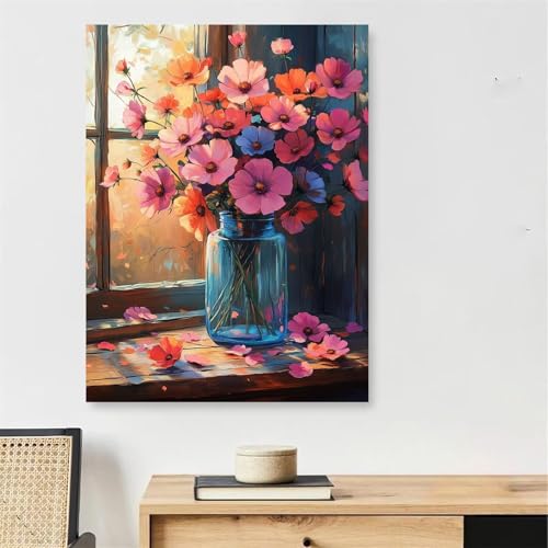 Malen Nach Zahlen Rosa Blume Paint by Numbers Vase Malen Nach Zahlen Erwachsene mit Rahmen 30x40cm DIY Knitterfreie Ölgemälde Bastelset mit 3 Pinseln für Zimmer Deko, Geschenke für Frauen,Model165 Malen Nach Zahlen Rosa Blume Paint by Numbers Vase Malen Nach Zahlen Erwachsene mit Rahmen 30x40cm DIY Knitterfreie Ölgemälde Bastelset mit 3 Pinseln für Zimmer Deko, Geschenke für Frauen,Model165 von DJCZSCC