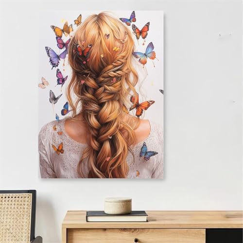 Malen Nach Zahlen Schmetterling Paint by Numbers Frau Malen Nach Zahlen Erwachsene mit Rahmen 30x40cm DIY Knitterfreie Ölgemälde Bastelset mit 3 Pinseln für Zimmer Deko, Geschenke für Frauen,Model153 Malen Nach Zahlen Schmetterling Paint by Numbers Frau Malen Nach Zahlen Erwachsene mit Rahmen 30x40cm DIY Knitterfreie Ölgemälde Bastelset mit 3 Pinseln für Zimmer Deko, Geschenke für Frauen,Model153 von DJCZSCC