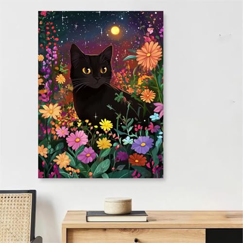 Malen Nach Zahlen Schwarze Katze Paint by Numbers Blume Malen Nach Zahlen Erwachsene mit Rahmen 15x20cm DIY Leinwand Ölgemälde Bastelset mit 3 Pinseln für Zimmer Deko, Geschenke für Frauen,Model144 Malen Nach Zahlen Schwarze Katze Paint by Numbers Blume Malen Nach Zahlen Erwachsene mit Rahmen 15x20cm DIY Leinwand Ölgemälde Bastelset mit 3 Pinseln für Zimmer Deko, Geschenke für Frauen,Model144 von DJCZSCC