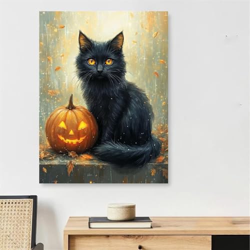 Malen Nach Zahlen Schwarze Katze Paint by Numbers Kürbis Malen Nach Zahlen Erwachsene mit Rahmen 70x100cm DIY Leinwand Ölgemälde Bastelset mit 3 Pinseln für Zimmer Deko, Geschenke für Frauen,Model150 Malen Nach Zahlen Schwarze Katze Paint by Numbers Kürbis Malen Nach Zahlen Erwachsene mit Rahmen 70x100cm DIY Leinwand Ölgemälde Bastelset mit 3 Pinseln für Zimmer Deko, Geschenke für Frauen,Model150 von DJCZSCC