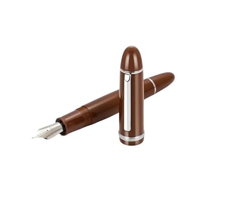DJDLFA Acryl-Füllfederhalter, schwarze Tinte, Stift, Studenten, Schule, Schreibwaren, Geschäft, Bürobedarf, Stifte (Kaffee-Silber-Clip) von DJDLFA