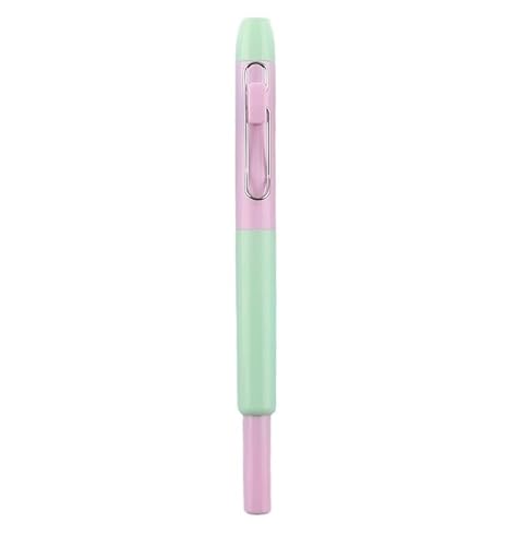 DJDLFA Einzigartiger Druck-Füllfederhalter mit abnehmbarem Stift-Clip, Design, Büro-, Schulbedarf, Schreibtintenstifte (F, bunte EF-Feder) von DJDLFA