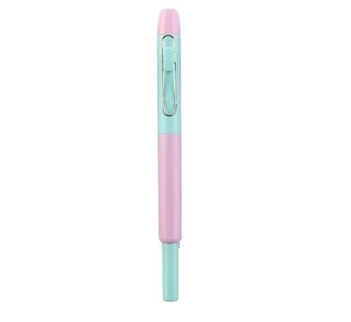DJDLFA Einzigartiger Druck-Füllfederhalter mit abnehmbarem Stift-Clip, Design, Büro- und Schulbedarf, Schreibtintenstifte (E, bunte EF-Feder) von DJDLFA