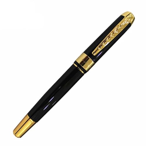 DJDLFA Füllfederhalter im klassischen Stil, goldfarbener Clip, Metall, luxuriöses Business-Geschenk, 0,5 mm, Tinte zum Schreiben (06) von DJDLFA