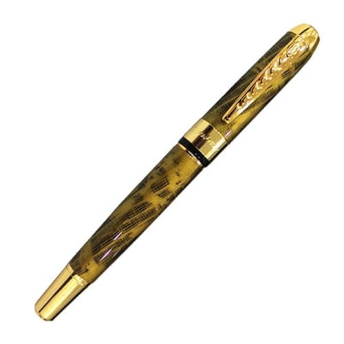 DJDLFA Füllfederhalter im klassischen Stil, goldfarbener Clip, Metall, luxuriöses Business-Geschenk, 0,5 mm, Tinte zum Schreiben (07) von DJDLFA
