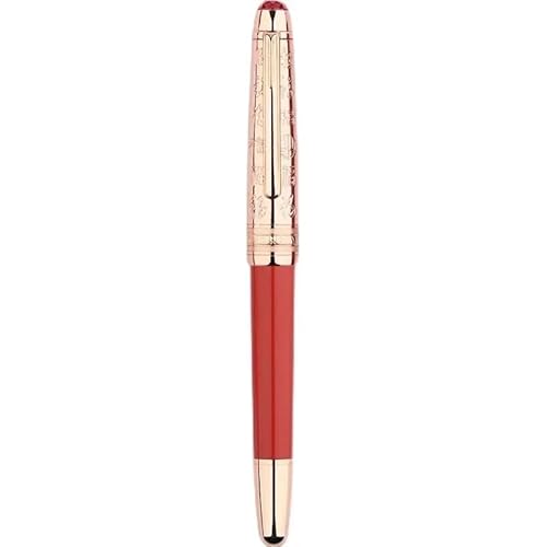 DJDLFA Kugelschreiber, Rotgold, feine Spitze, rot, Glücksbrief, limitierte Geschenkbox, für Erwachsene, Studenten, Schreiben, Praxis, Tinte (rot) von DJDLFA