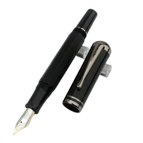 DJDLFA Tintenroller, limitierte Auflage, Schnitzerei-Füllfederhalter, Schreibtinte, Büro, Schule (Hellgelb, Stift und Stiftetui) von DJDLFA
