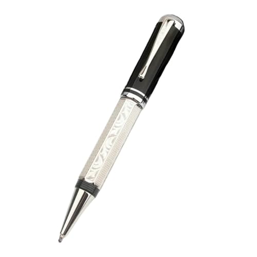 DJDLFA Tintenroller, limitierte Auflage, Schnitzerei-Füllfederhalter, Schreibtinte, Büro, Schule (Schwarz, Stift und Box) von DJDLFA