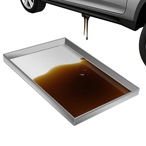 Auffangwanne für Klimaanlagen, Auffangwanne für Waschmaschinen, Ölauffangwanne für Unter Dem Auto, Ersatzwanne aus Edelstahl für Hundekäfige, Ohne Loch(60 * 50 * 5cm/24 * 20 * 2in) von DJJYCTNM