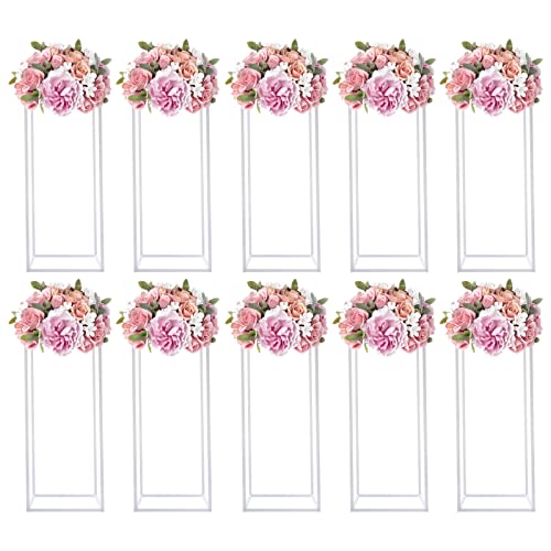 10 Stück Weiße Hochzeitstischdekorationen Hohe Metallblumenvase Säule Rechteckiger Blumenständer Für Partytischdekorationen Hochzeiten Geometrischer Tischaufsatzständer 60cm 10 Stück Weiße Hochzeitstischdekorationen Hohe Metallblumenvase Säule Rechteckiger Blumenständer Für Partytischdekorationen Hochzeiten Geometrischer Tischaufsatzständer 60cm von DJOAIUYF