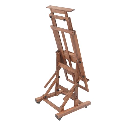 Staffelei Studio für Malerei,Massivholz Leinwand,Tischstaffelei,140-300cm höhe Atelierstaffelei,Künstler professionelle Staffelei,Groß Holzstaffelei,Leinwandständer (Retro Farbe) von DJOAIUYF
